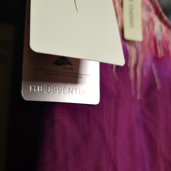 GOTTEX Moroccan Sky Square-Neck One-Piece Swimsuit 14 Plum Mastectomy NWT $148 - Picture 5 of 9